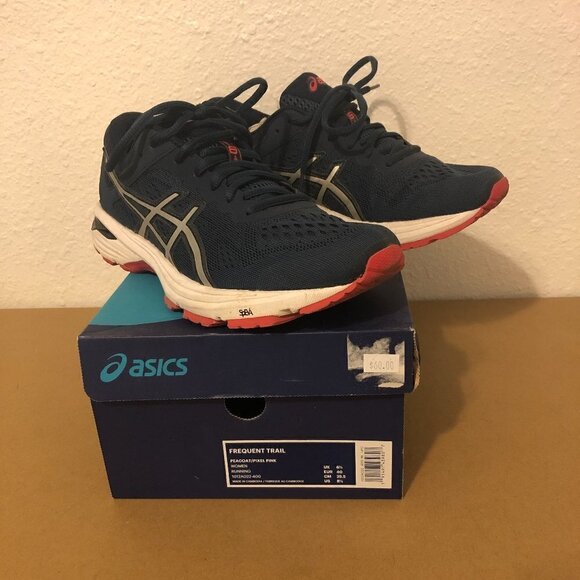 ASIC Sneaker Women's Size 9 Blue Frequent Trail Running Shoes With Box T7A9N - Picture 2 of 12